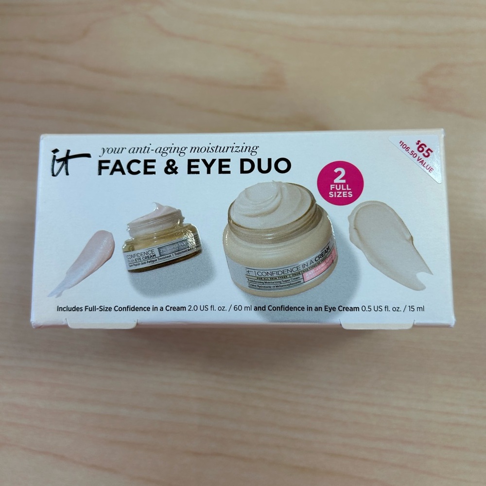 It Cosmetics Confidence In a cream+ Eye Cream  Duo NWT( two full-size)